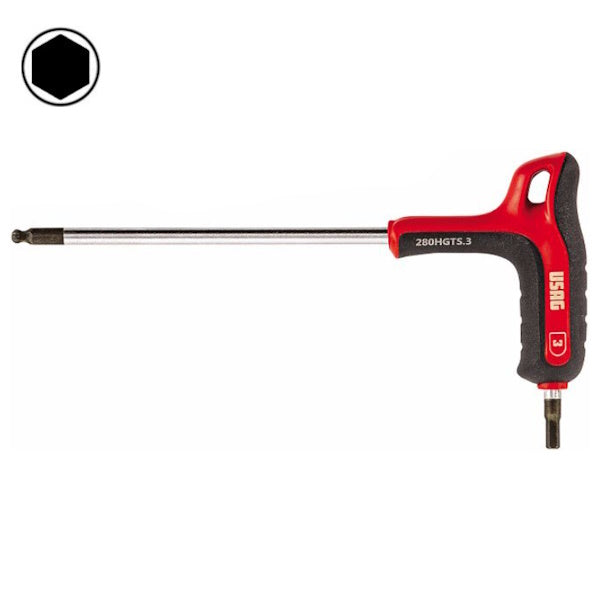 USAG  280HGTS CHIAVE MASCHIO ESAGONALE SFERICA CON IMPUGNATURA