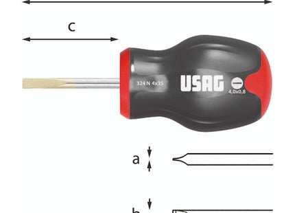 USAG  324N GIRAVITE PUNTA A TAGLIO TIPO CORTISSIMO MM0,8X4,0X 35