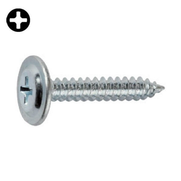 VITE AUTOFILETTANTE TESTA FUNGO FLANGIATA Z.BIANCA DIN 968