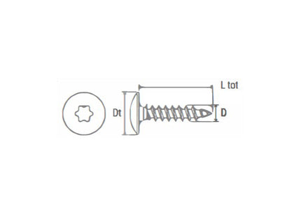 MUSTAD VITE PANELVIT FC TX CHROMITING PER LEGNO ALLUMINIO
