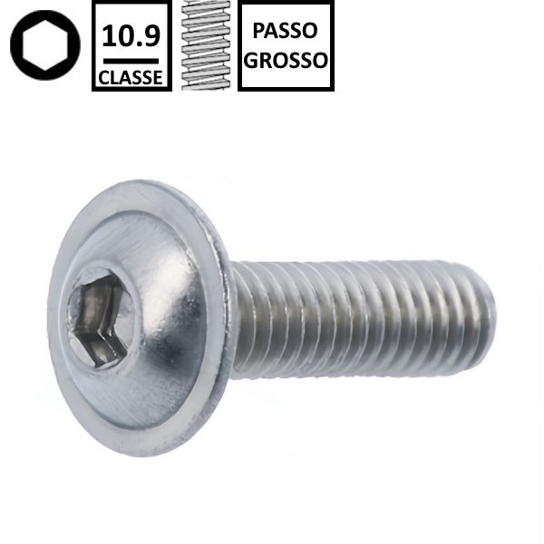 VITE TBEI CON FLANGIA CLASSE 10.9 ZINCATA BIANCA ISO 7380-2