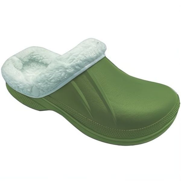 VERDEMAX ZOCCOLI IN EVA LINEA INVERNALE CON PELO COLORE VERDE