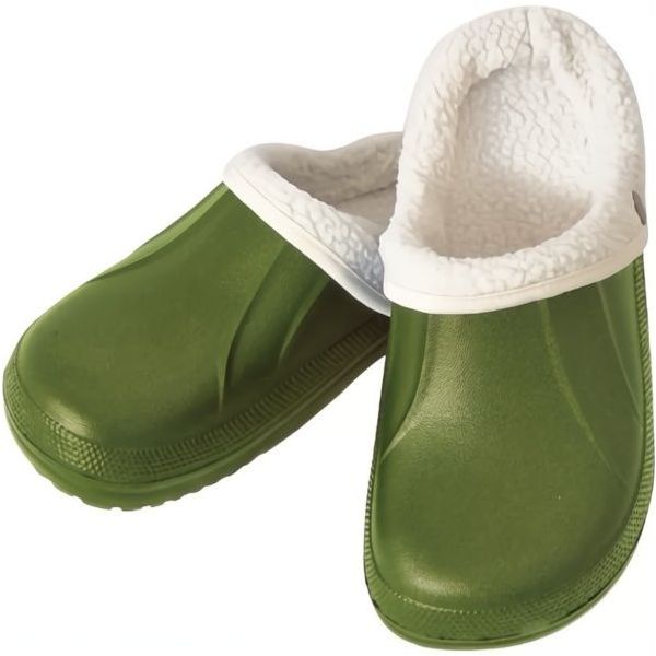 VERDEMAX ZOCCOLI IN EVA LINEA INVERNALE CON PELO COLORE VERDE