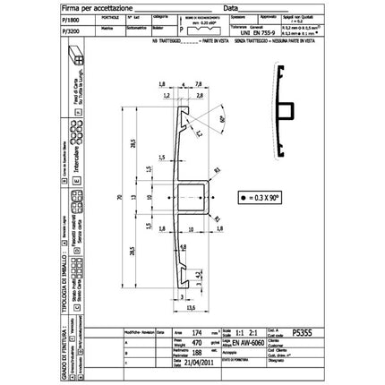PROFILO ALLUMINIO MASCHIO PER POLICARBONATO MM10-25 MT.6,05