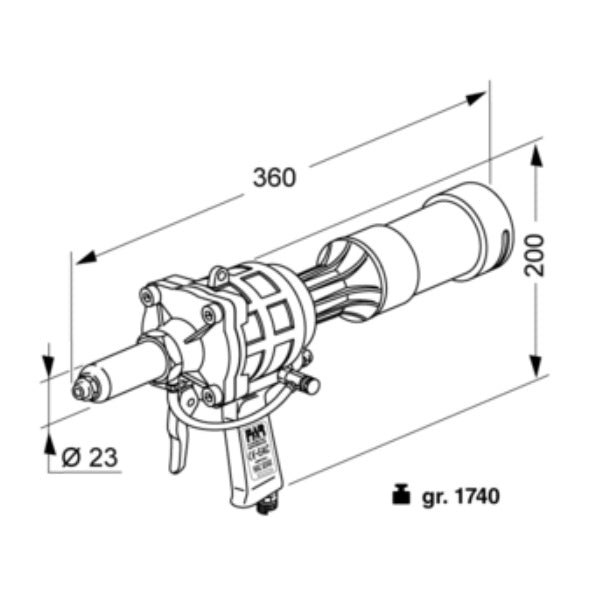 FAR RIVETTATRICE PER RIVETTI A STRAPPO PNEUMATICA MOD. RAC 83/AX