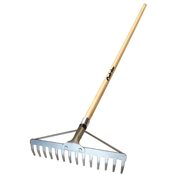AUSTRALIAN RASTRELLO 14 DENTI CURVI CON RINFORZO E MANICO IN LEGNO CM150