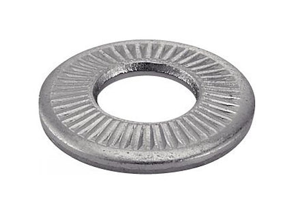 RONDELLE CONTACT ELASTICHE CONICHE ZIGRINATE IN INOX A2