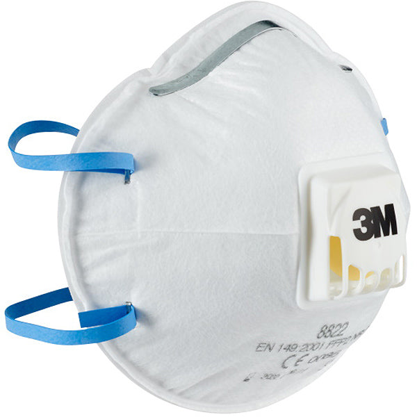 3M RESPIRATORE MONOUSO 8822 CLASSE FFP2 CON VALVOLA CONF.DA PZ10