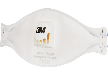 3M RESPIRATORE MONOUSO AURA 9322+ CLASSE FFP2 CON VALVOLA CONF.DA PZ10
