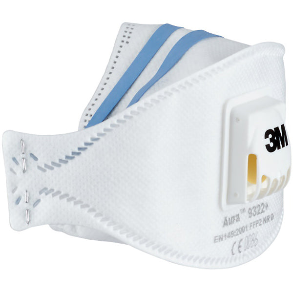 3M RESPIRATORE MONOUSO AURA 9322+ CLASSE FFP2 CON VALVOLA CONF.DA PZ10