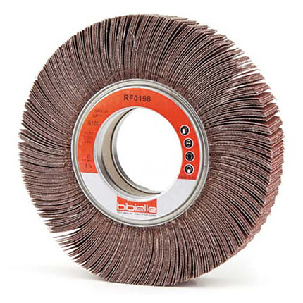 BIBIELLE RUOTA ABRASIVA LAMELLARE CORINDONE SU FLANGE D.MM200X50X54 GR40