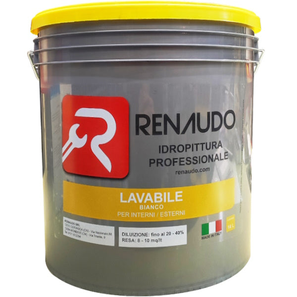 RENAUDO BIANCO LT14 IDROPITTURA LAVABILE PER ESTERNI/INTERNI