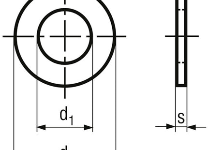 RONDELLE PIANE UNI 6592 OTTONE PER VITI M22
