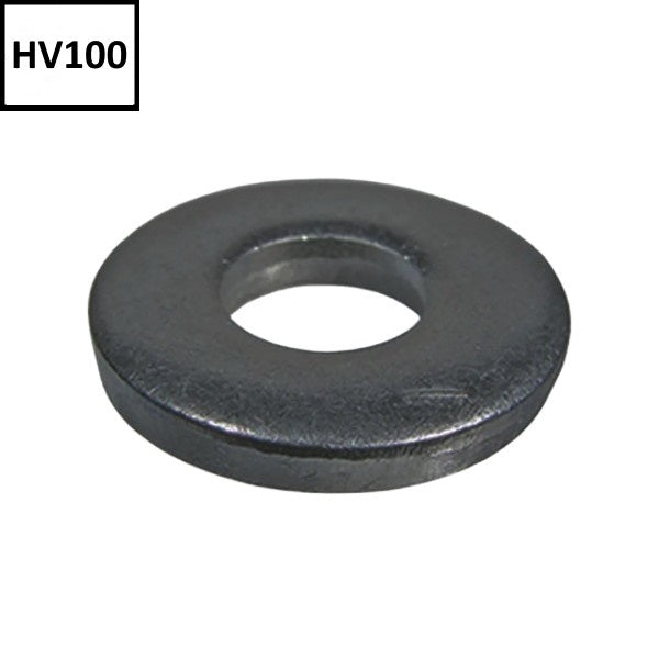 RONDELLE PIANE PER SERRAGGI PESANTI HV100 DIN 7349 GREZZE