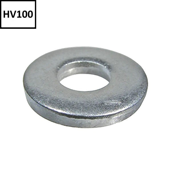 RONDELLE PIANE PER SERRAGGI PESANTI HV100 DIN 7349 Z.BIANCHE