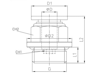 KONFIT RACCORDO DIRITTO MASCHIO ART. RP51 D.MM 6-1/8"