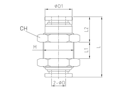 KONFIT RACCORDO PASSAPARETE ART. RP60 D.MM 6