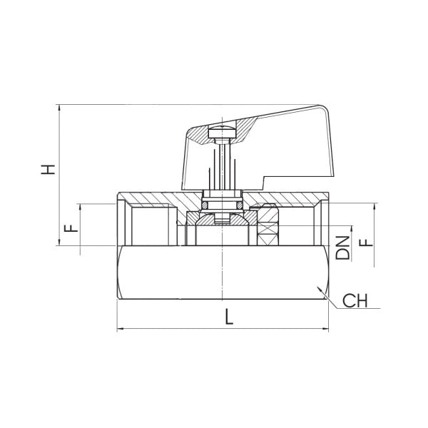 KONFIT VALVOLA A SFERA MINI ART. RV45 F/F