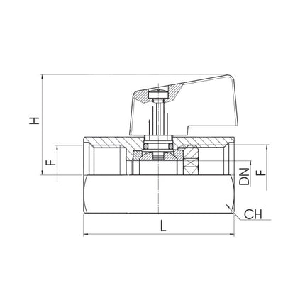 KONFIT VALVOLA A SFERA MINI ART. RV45 F/F 3/8"