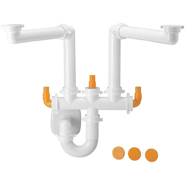 IDRO-BRIC SIFONE SPAZIO 2 PER LAVELLO DA 1"1/2