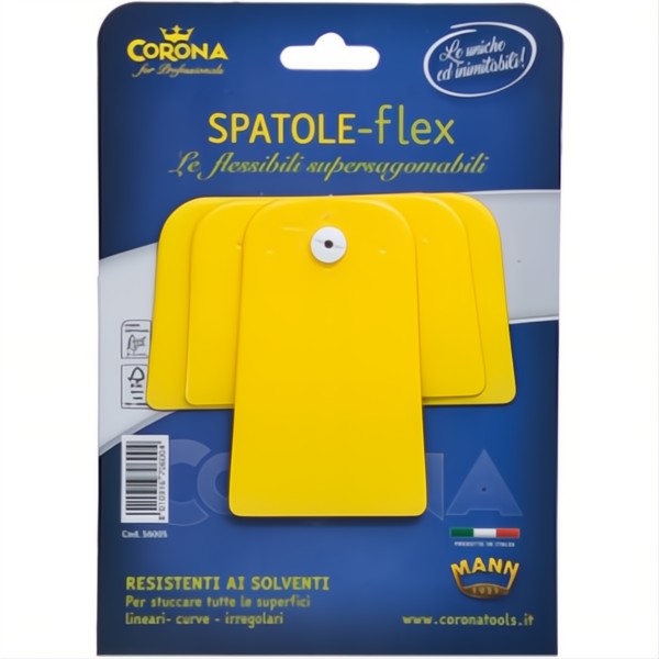 ULLMANN CORONA SERIE DI 3 SPATOLE FLEX SINTETICHE CM6-CM10-CM12