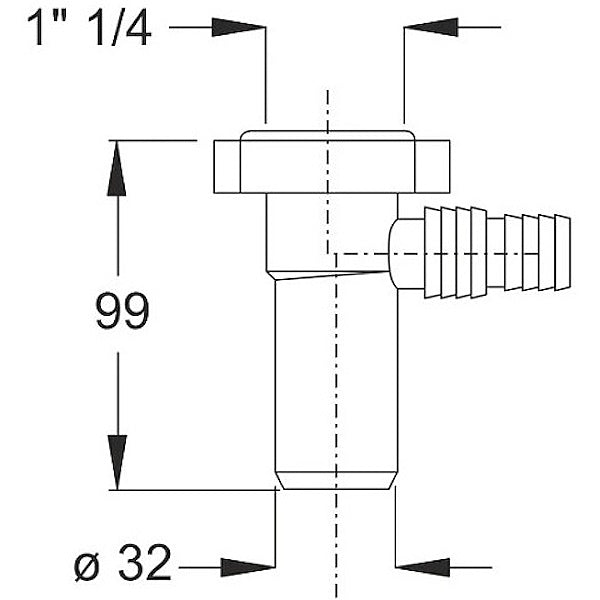 IDRO-BRIC ATTACCO LAVATRICE UNIVERSALE D.MM40X1"1/2