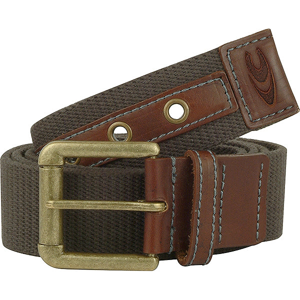 COFRA CINTURA SAFARI IN TESSUTO INSERTI PELLE COLORE FANGO MISURA CM125