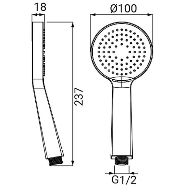IDRO-BRIC DOCCIA VOGUE 1 GETTO D.MM100
