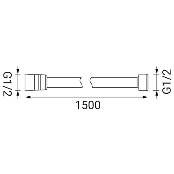 IDRO-BRIC TUBO FLESSIBILE IN PVC RINFORZATO NERO CM150