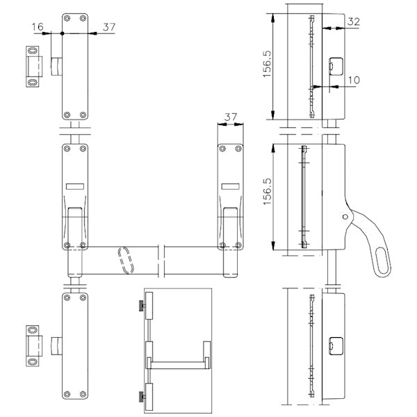 SAVIO MANIGLIONE ANTIPANICO VERTICALE CON BARRA VERDE ART. CIRCEO KH.3
