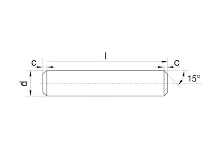 SPINA CILINDRICA RETTIFICATA DIN 7 D.MM12X 50