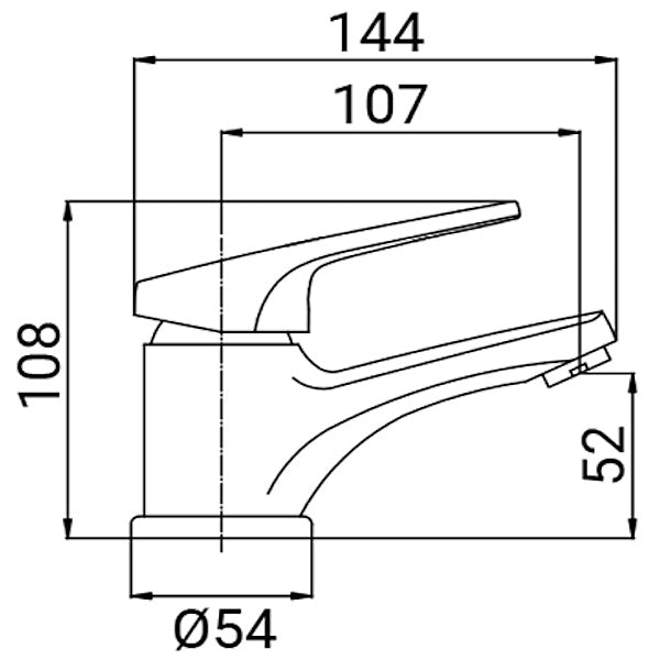 IDRO-BRIC RUBINETTO MISCELATORE LAVABO SERIE MIA CROMATO