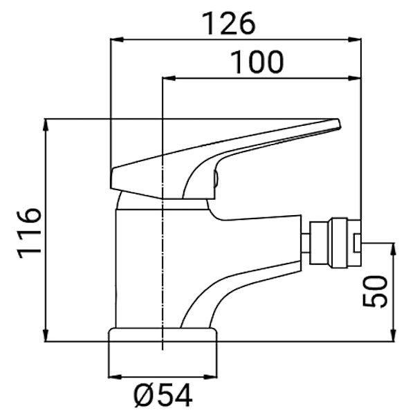 IDRO-BRIC RUBINETTO MISCELATORE BIDET SERIE MIA CROMATO