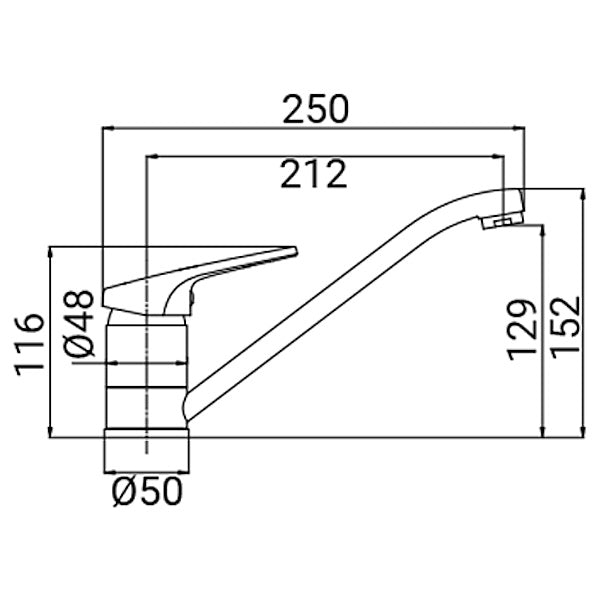 IDRO-BRIC RUBINETTO MISCELATORE LAVELLO BOCCA GIREVOLE SERIE MIA CROMATO