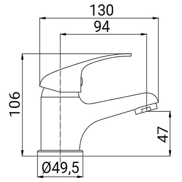IDRO-BRIC RUBINETTO MISCELATORE LAVABO SERIE EVA CROMATO