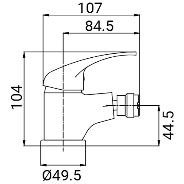 IDRO-BRIC RUBINETTO MISCELATORE BIDET SERIE EVA CROMATO