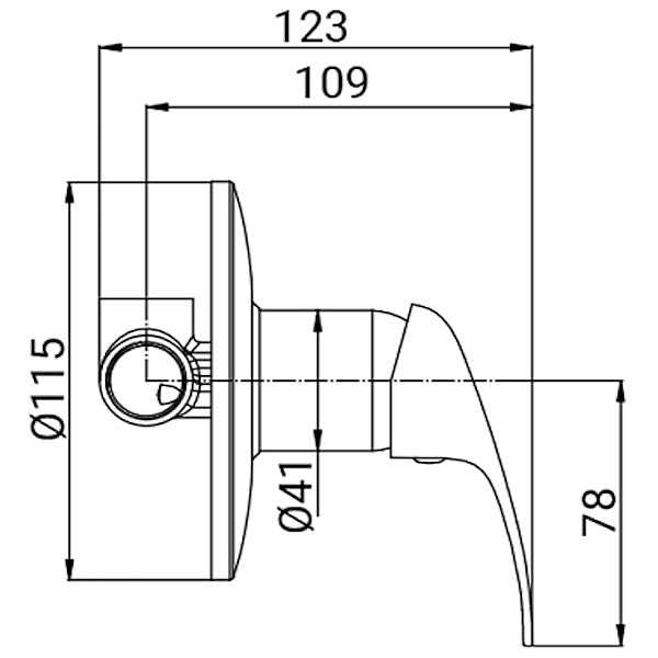 IDRO-BRIC RUBINETTO MISCELATORE INCASSO DOCCIA SERIE EVA CROMATO