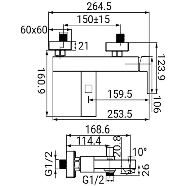 IDRO-BRIC RUBINETTO MISCELATORE VASCA SERIE ZOE CROMATO