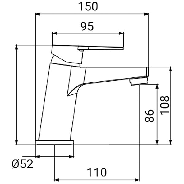 IDRO-BRIC RUBINETTO MISCELATORE LAVABO SERIE HELLIS CROMATO