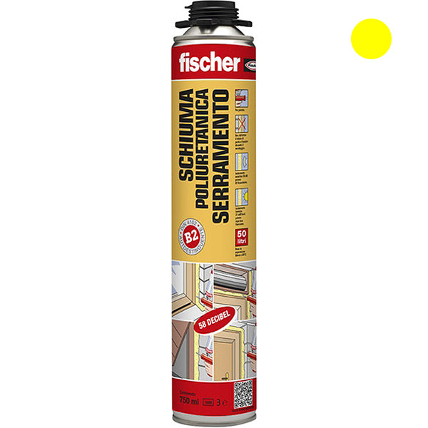 FISCHER SCHIUMA POLIURETANICA SERRAMENTI PER PISTOLA PUP W 750 ML750