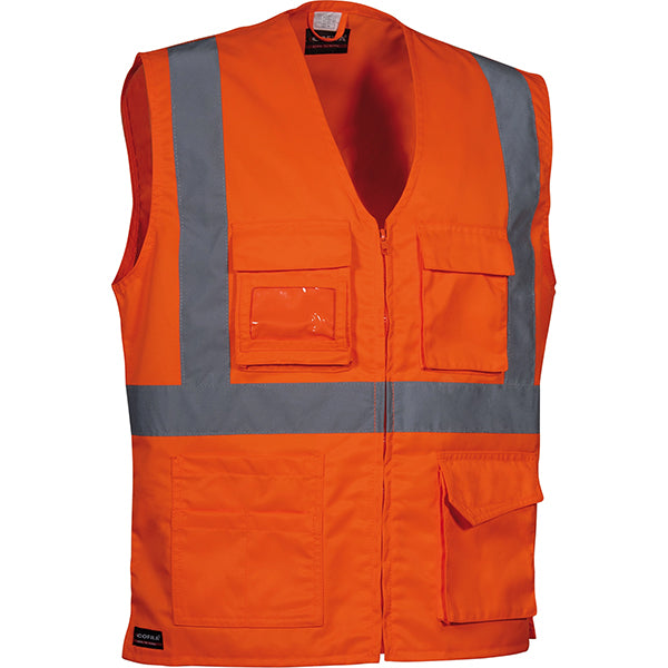 COFRA GILET ALTA VISIBILITA' SEKI COLORE ARANCIO FLUO