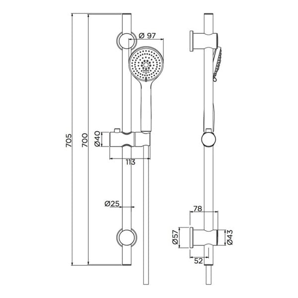 IDRO-BRIC SET SALISCENDI DOCCIA ETERNITY