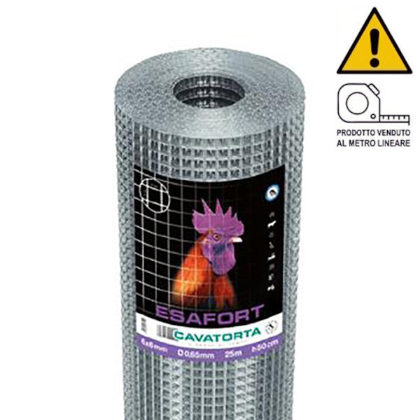 CAVATORTA RETE ESAFORT FILO MM0,65 MAGLIA MM 6,3X 6,3 H.CM100 AL MTL