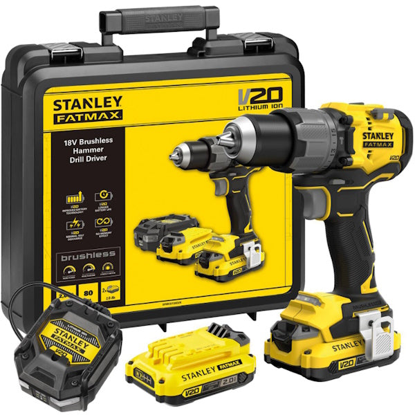 STANLEY TRAPANO AVVITATORE PERCUSSIONE BATTERIA 18V ART. SFMCD726D2K-QW