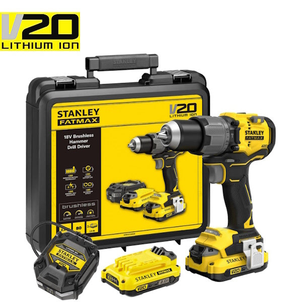 STANLEY TRAPANO AVVITATORE PERCUSSIONE BATTERIA 18V ART. SFMCD726D2K-QW