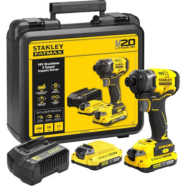 STANLEY AVVITATORE AD IMPULSI A BATTERIA 18V 2.0AH ART. SFMCF830D2K-QW