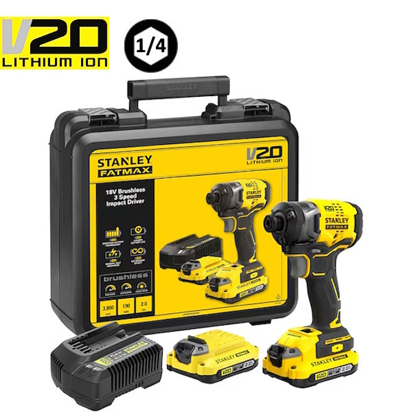 STANLEY AVVITATORE AD IMPULSI A BATTERIA 18V 2.0AH ART. SFMCF830D2K-QW