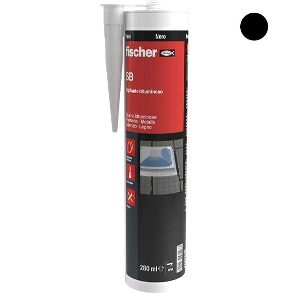 FISCHER SIGILLANTE ACRILICO BITUMINOSO SB-NE NERO RAL 9005 ML310
