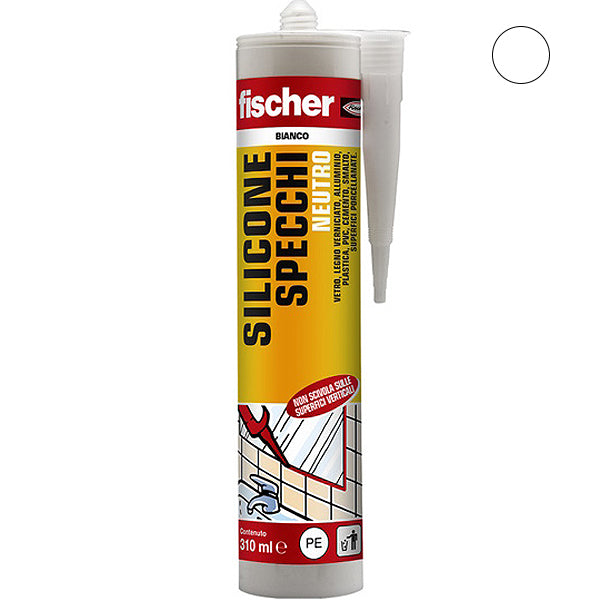 FISCHER SILICONE NEUTRO SPECCHI SNF BIANCO RAL 9010 ML310