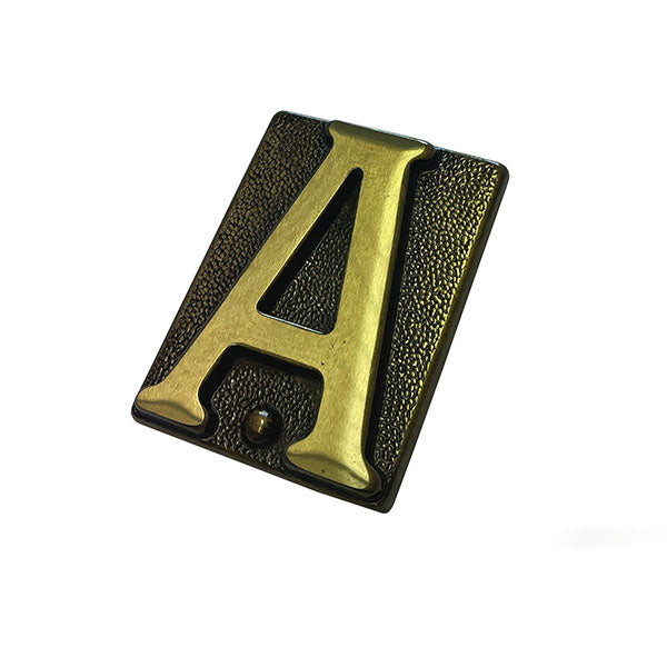 SILMEC LETTERA CIVICA "A" IN OTTONE ANTICO MM60X80 PER PLACCA